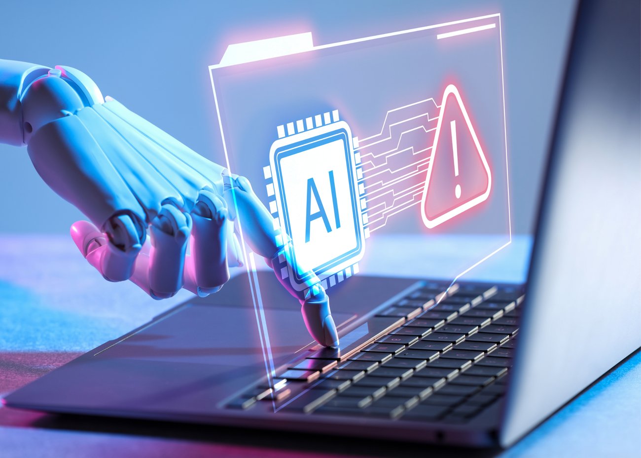 Illustratie AI en laptop