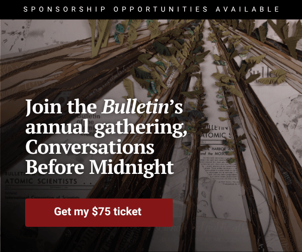 Join the Bulletins annual gathering Conversations Before Midnight Button Get my 75 ticket