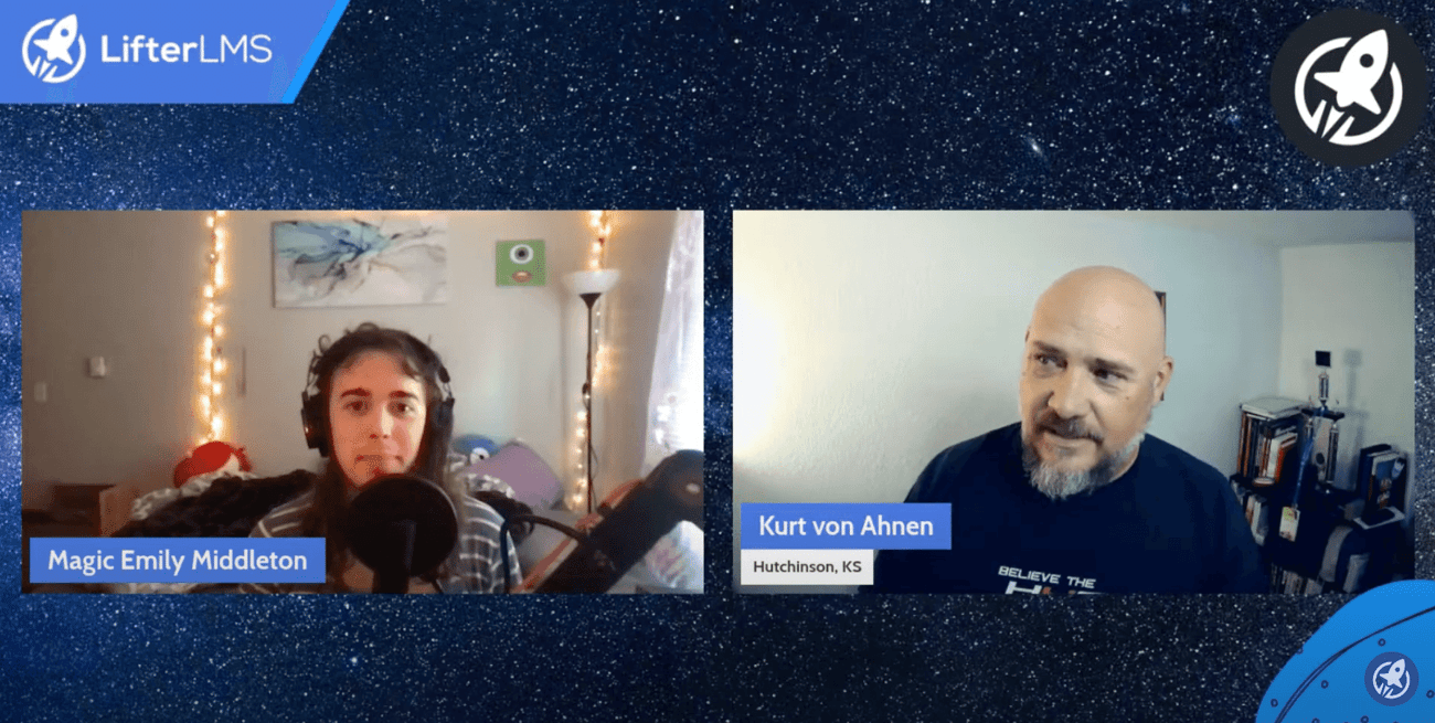 Screenshot of a live LifterLMS Ask Me Anything call