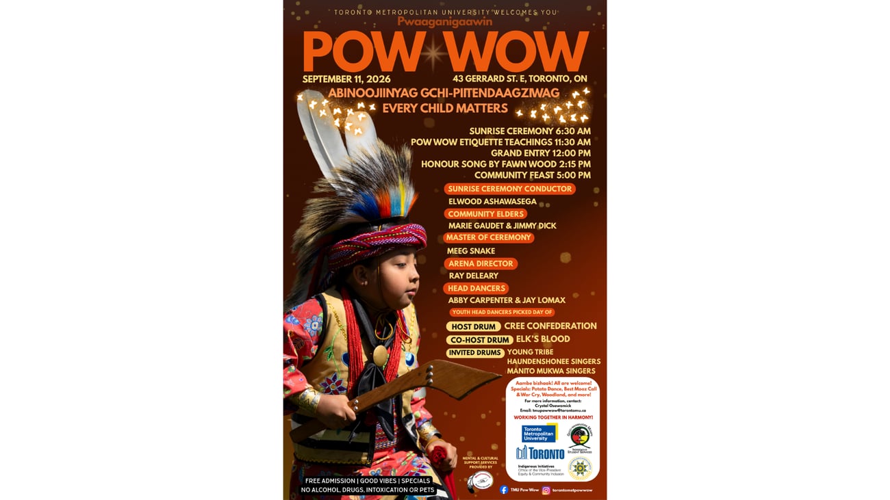 Pow Wow poster promoting events Pow Wow poster promoting events