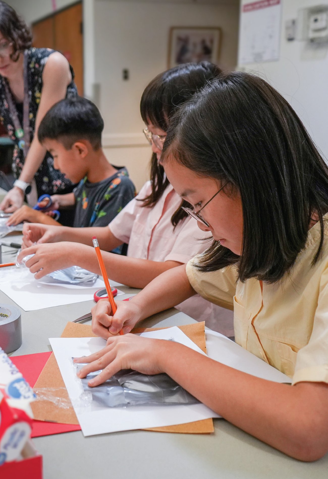 teens working on cosplay