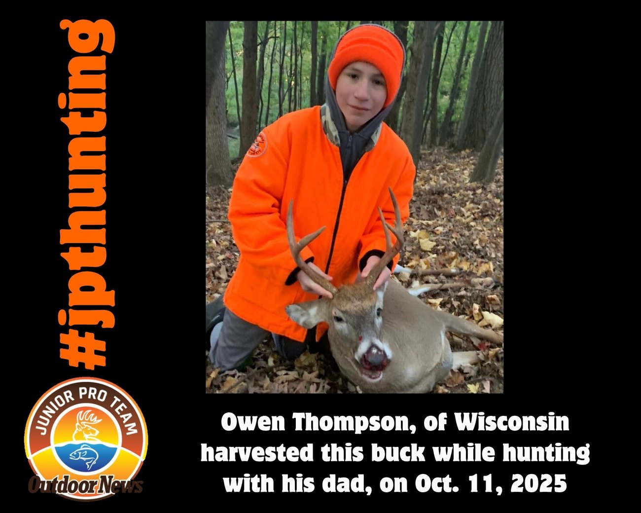 Owen Thompson harvest this buck last October