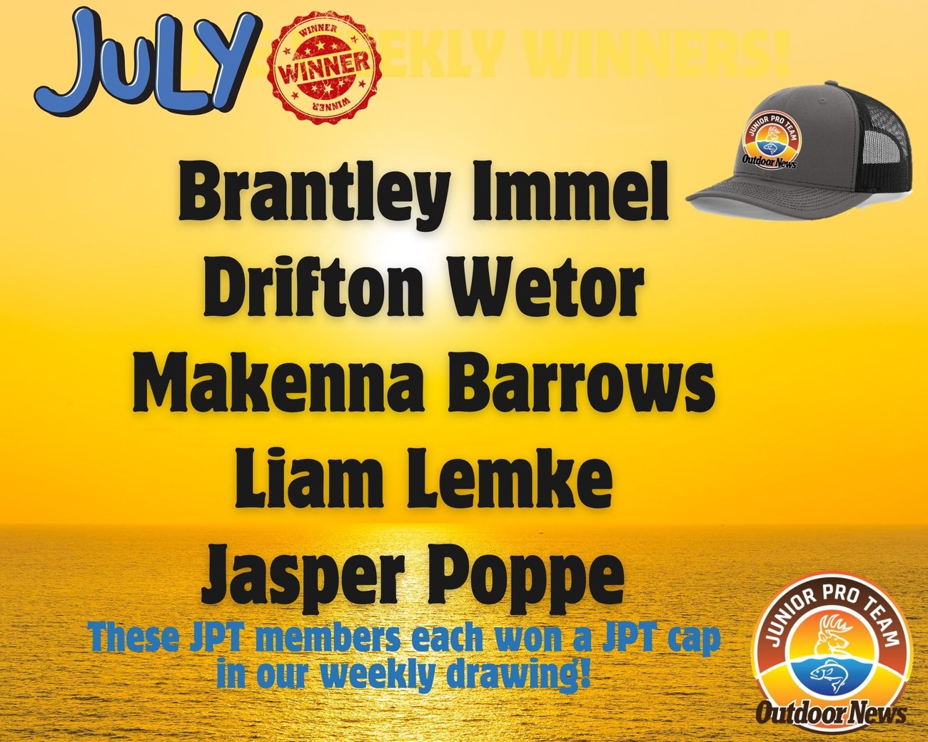 June 2026 Weekly JPT Winners. Every 