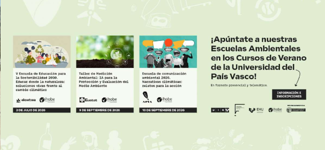 Natural solutions in environmental education, environmental measurement and AI, and how to address climate change: the main themes of Ihobe’s 2026 summer courses