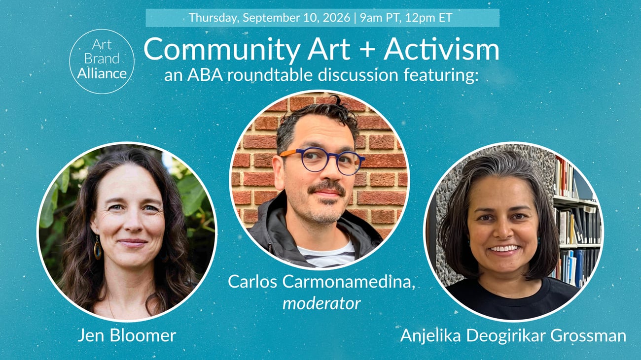 Community Art + Activism event graphci