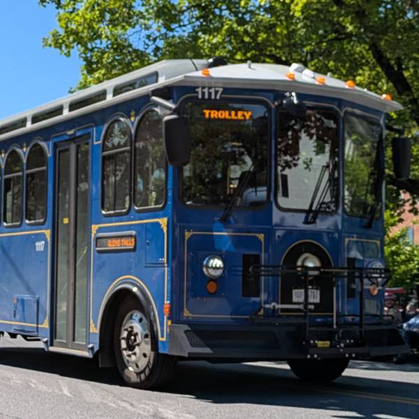 blue trolley