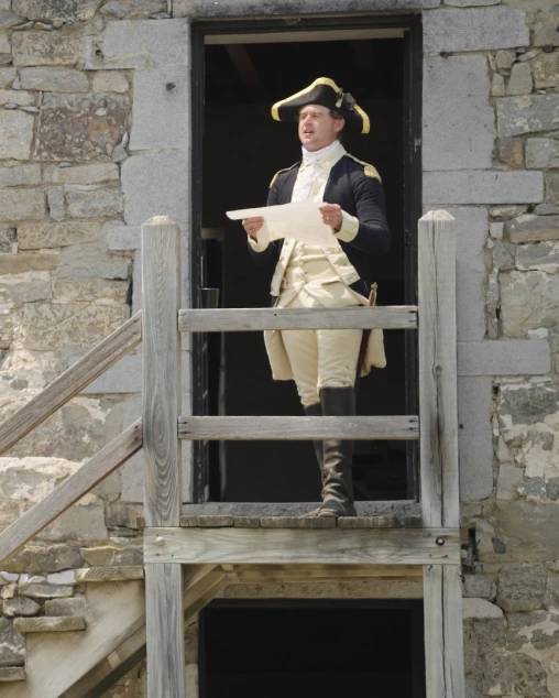 soldier with scroll