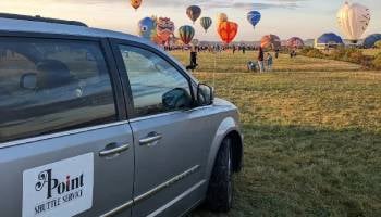 apoint shuttle van at the adirondack balloon festival