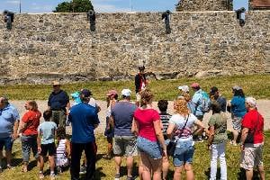 crowd at fort ticonderoga crowd at fort ticonderoga
