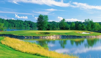 golf course and ponds golf course and ponds