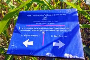 corn maze sign