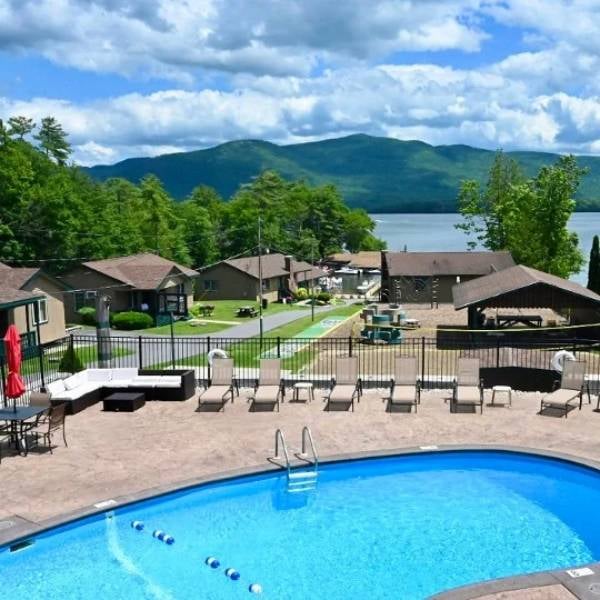 resort by lake resort by lake