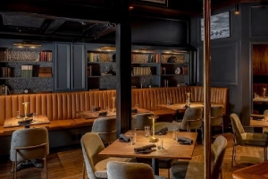 upscale bar seating area