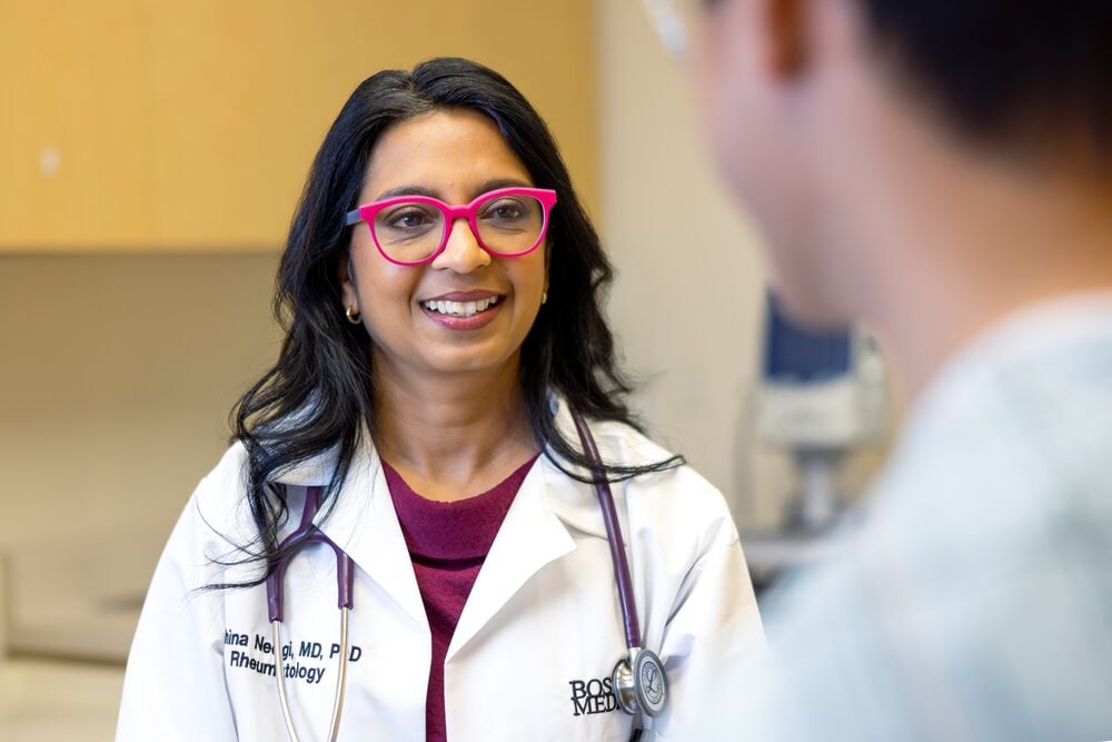 BMC's Dr. Tuhina Neogi and patient