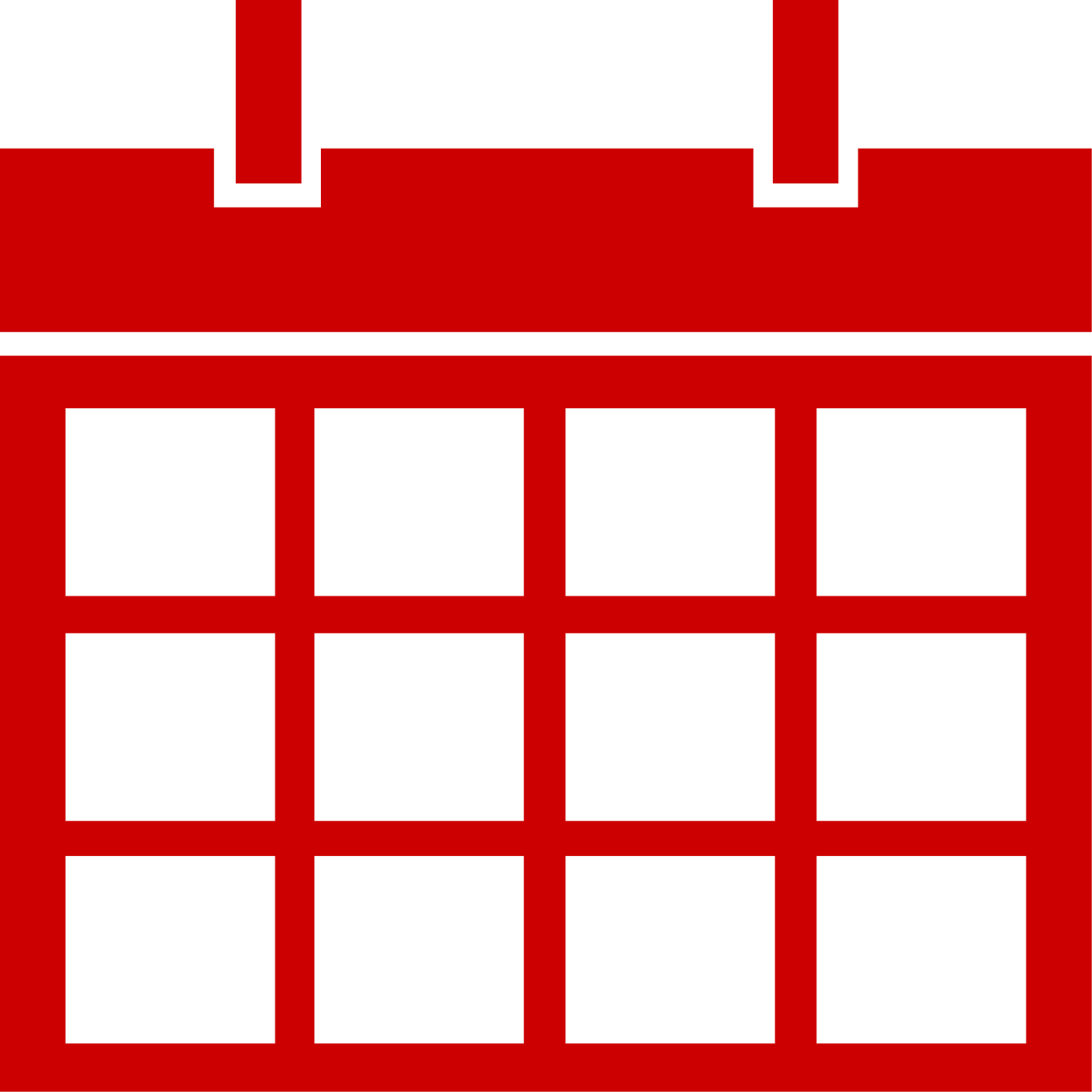 A graphic icon depicting a calendar.