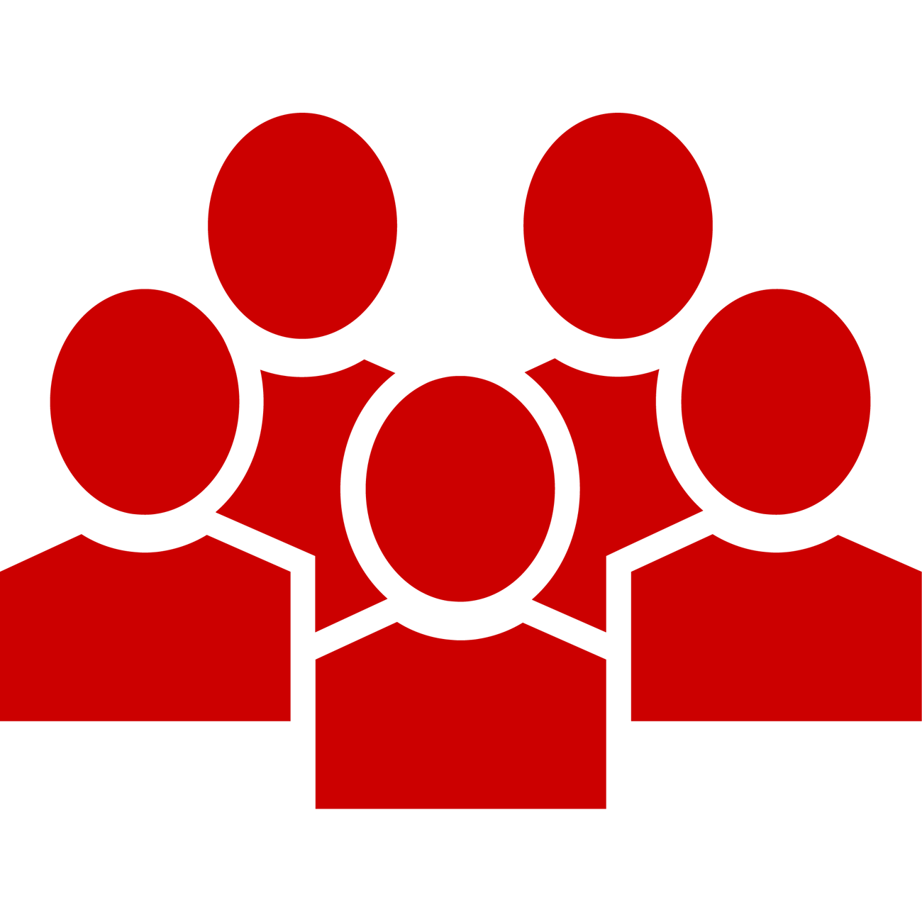 A graphic icon depicting a group of people.