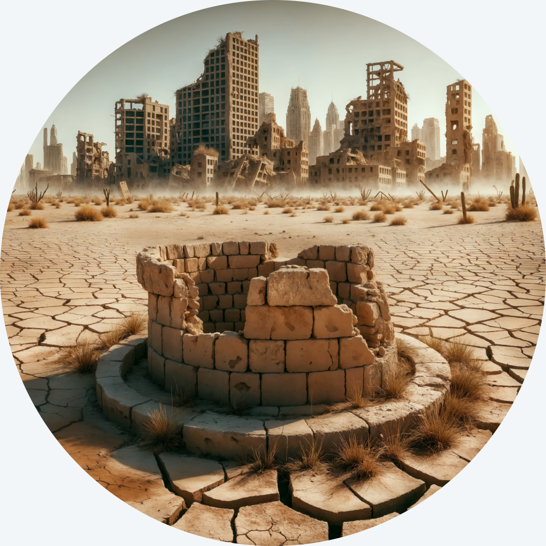 A dried out well.