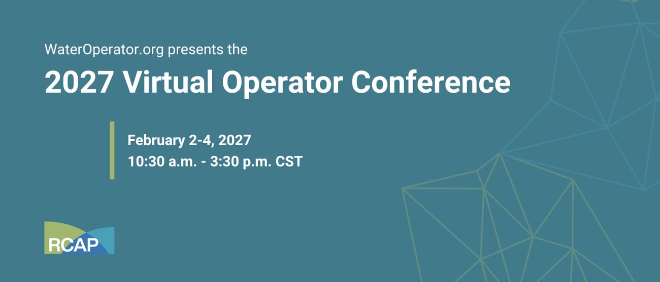 Teal conference graphic announcing the 2027 Virtual Operator Conference