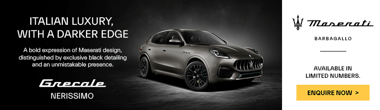 Maserati BARBAGALLO: Italian luxury with a darker edge. A bold expression of Maserati design, distinguished by exclusive black detailing. Enquire now.