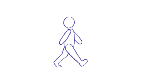 Walk cycle animation