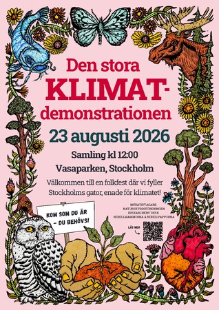 Affisch till Den stora klimatdemonstrationen framtagen av arrangörerna
