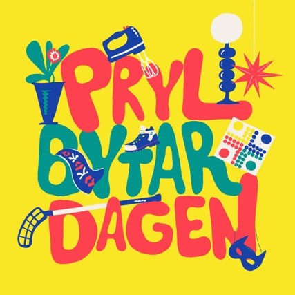 Prylbytardag illustration av Naturskyddsföreningen Prylbytardag illustration av Naturskyddsföreningen