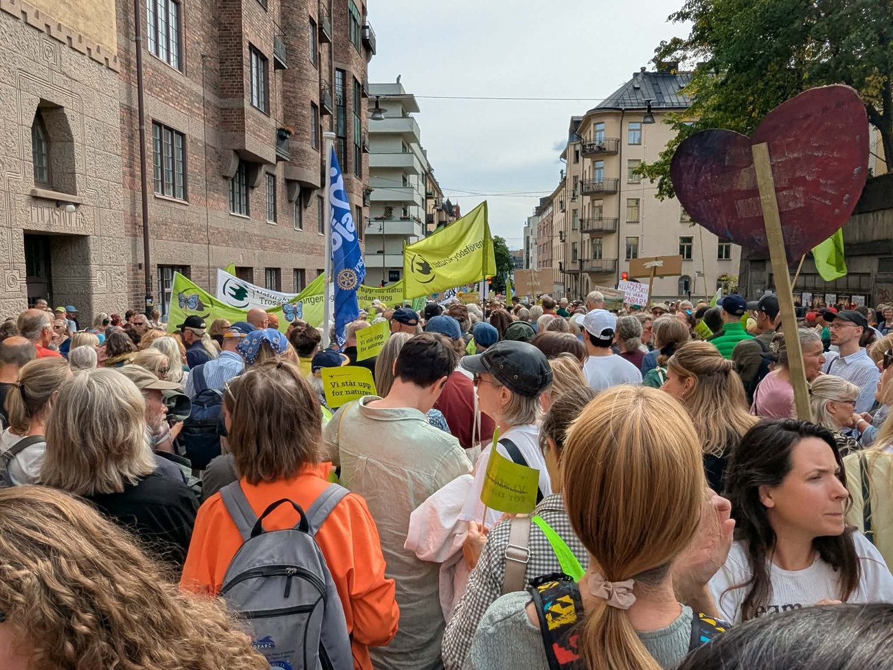 Ögonblicksbild från Den stora klimatdemonstrationen, foto: Lillian Lundin Ögonblicksbild från Den stora klimatdemonstrationen, foto: Lillian Lundin