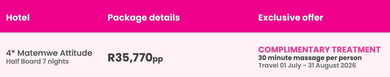 Pink Ticket Packages