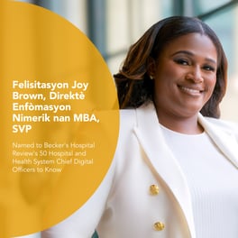 Felisitasyon Joy Brown, Direktè Enfòmasyon Nimerik nan MBA, SVP