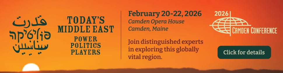 banner ad for the Camden Conference being held February 20-22. Click the banner for more details.