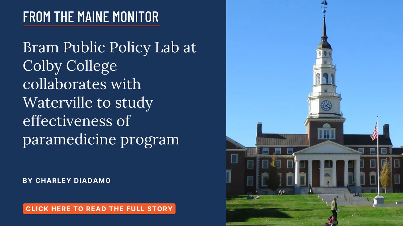 Bram Public Policy Lab at Colby College collaborates with Waterville to study effectiveness of paramedicine program. Read this story by Charley DiAdamo.