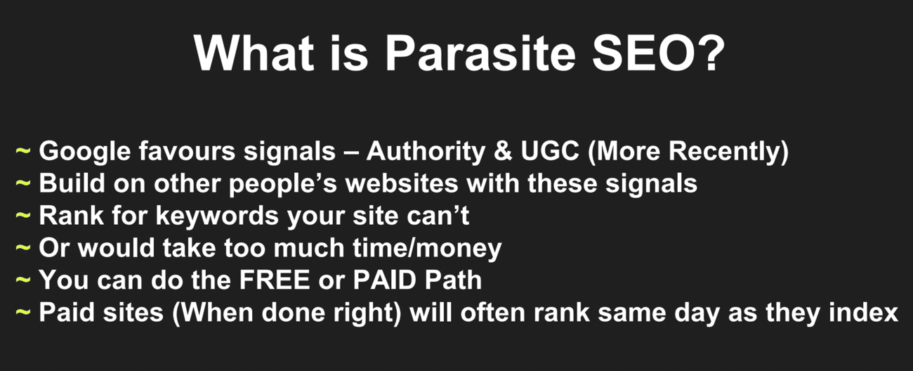 What is Parasite SEO?