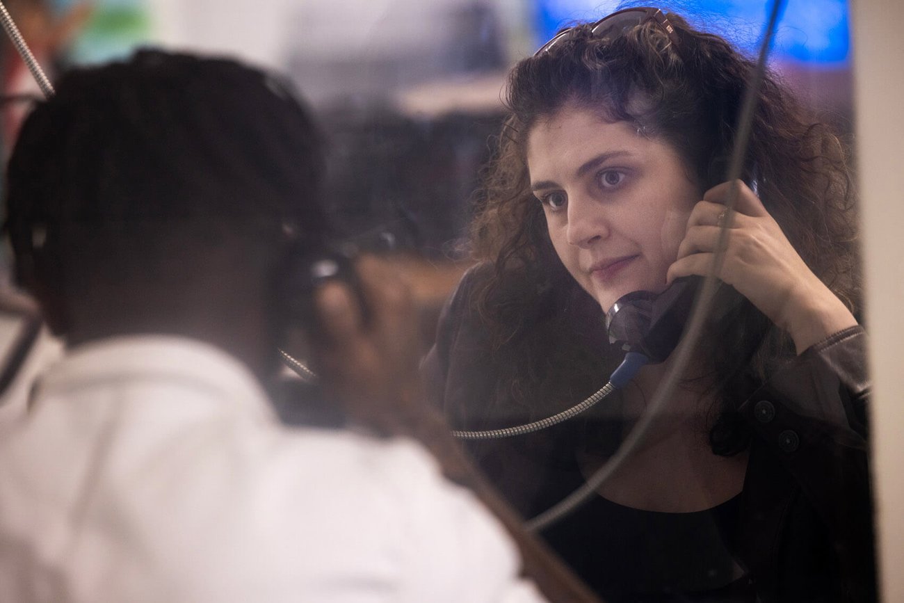 Clare Amari, Houston Landing reporter, listens during an interview at the Mark W. Stiles Unit, Thursday, Dec. 7, 2023, in Beaumont. Clare Amari, Houston Landing reporter, listens during an interview at the Mark W. Stiles Unit, Thursday, Dec. 7, 2023, in Beaumont.