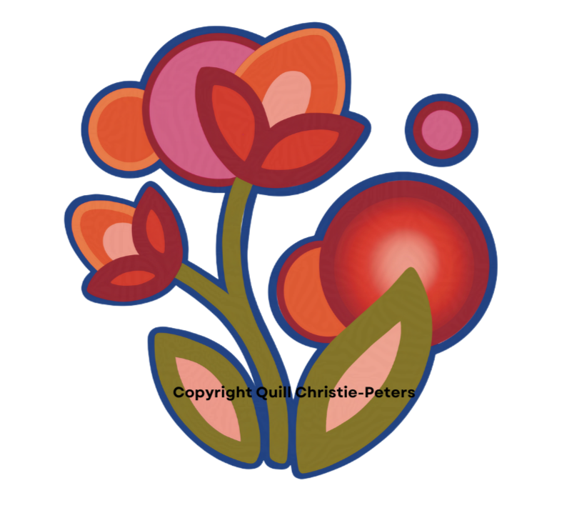 Floaral image created by Quill Christie-Peters