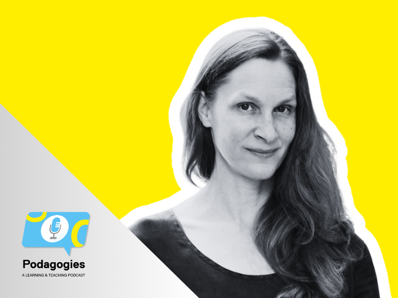 Rach MacHenry next to the Podagogies logo.