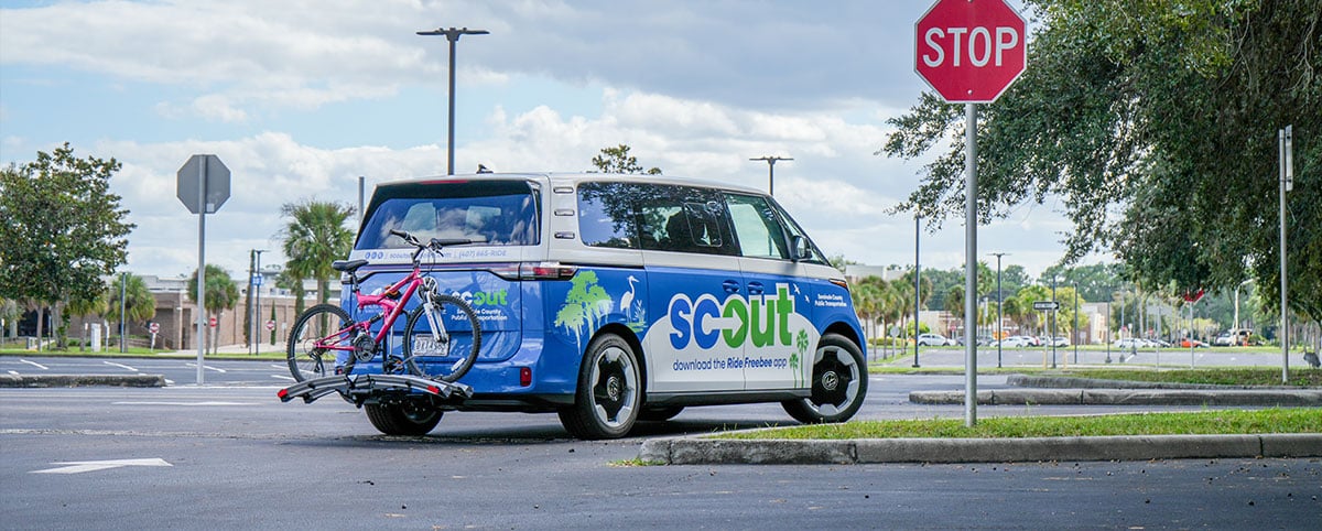 Scout Vehicle with bike on te back