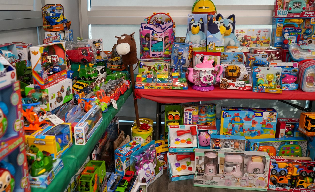 Toys on a table
