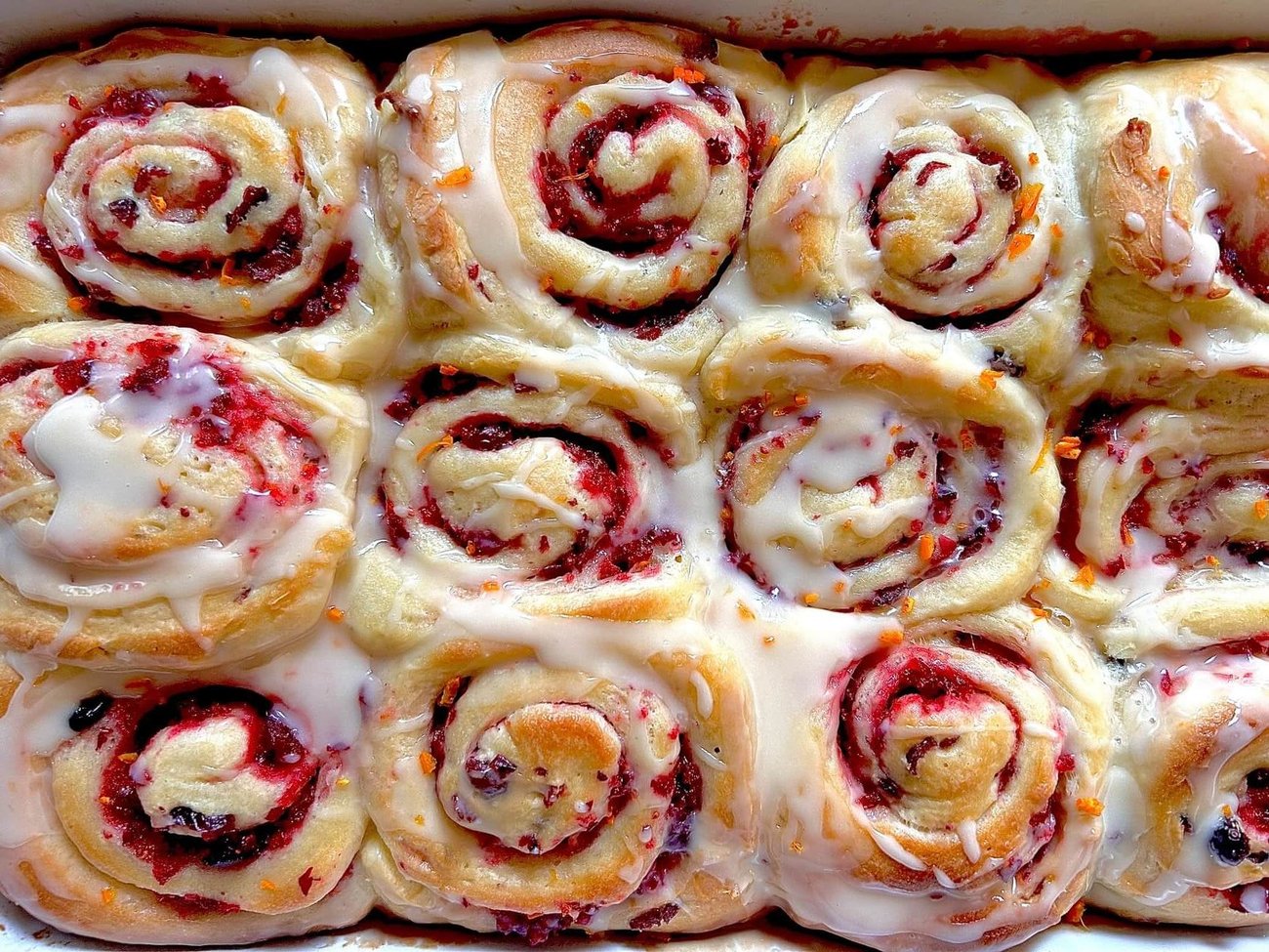 Cranberry and Clementine Breakfast Rolls