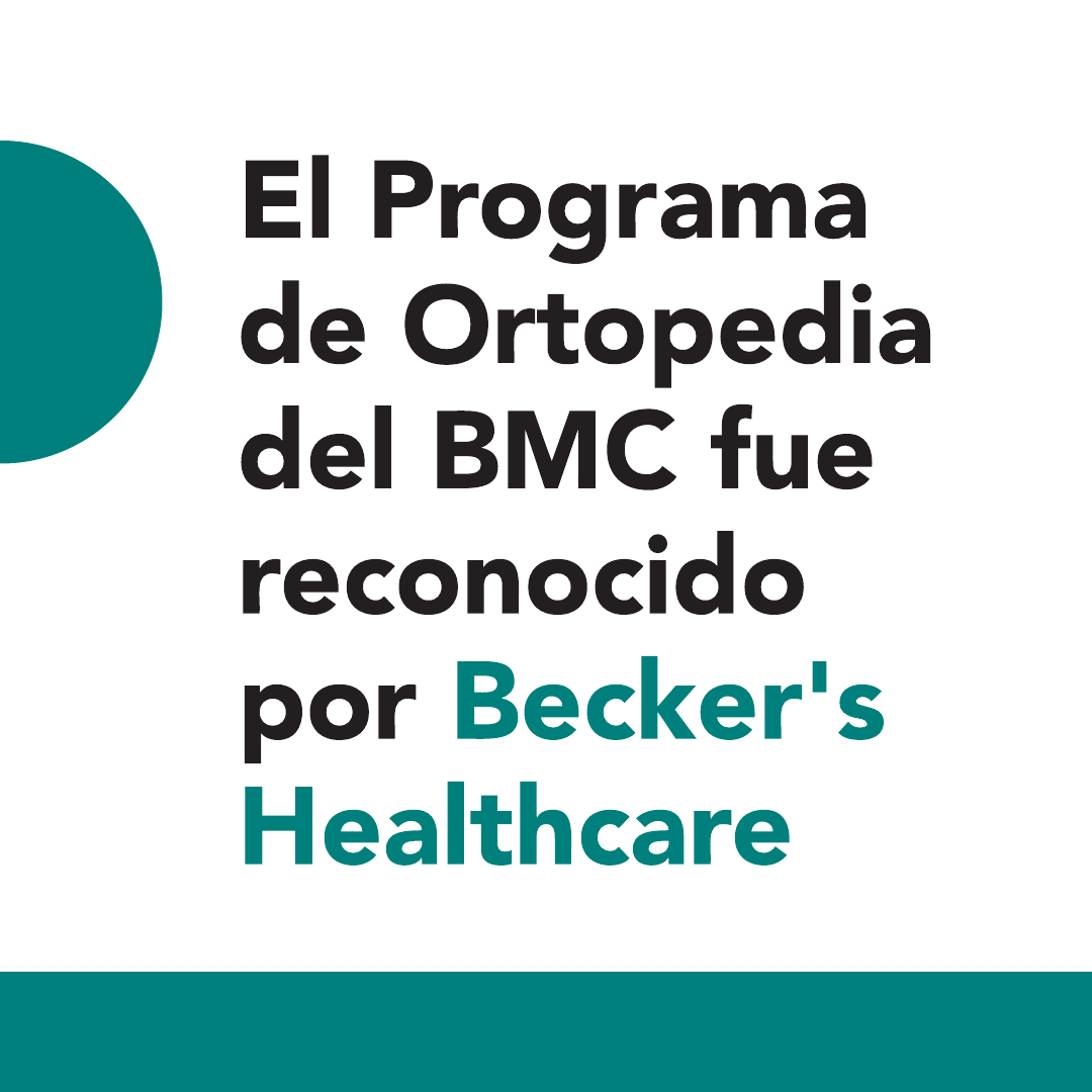 El Programa de Ortopedia del BMC fue reconocido por Becker's Healthcare