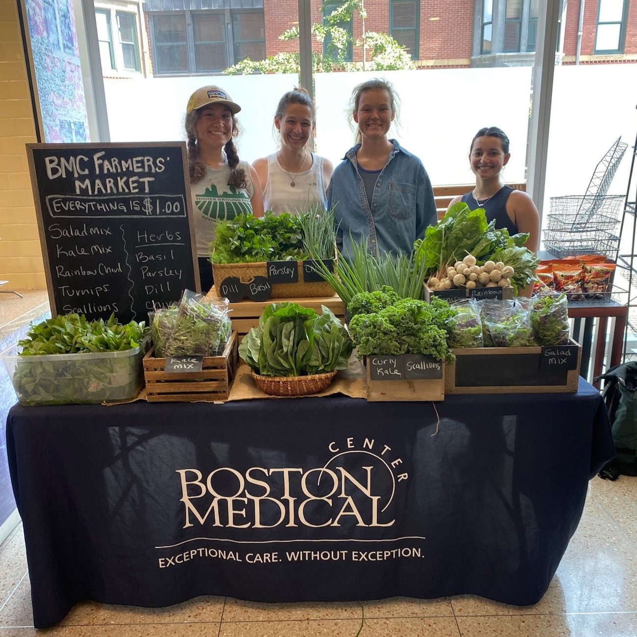 BMC Rooftop Farm team at info booth 