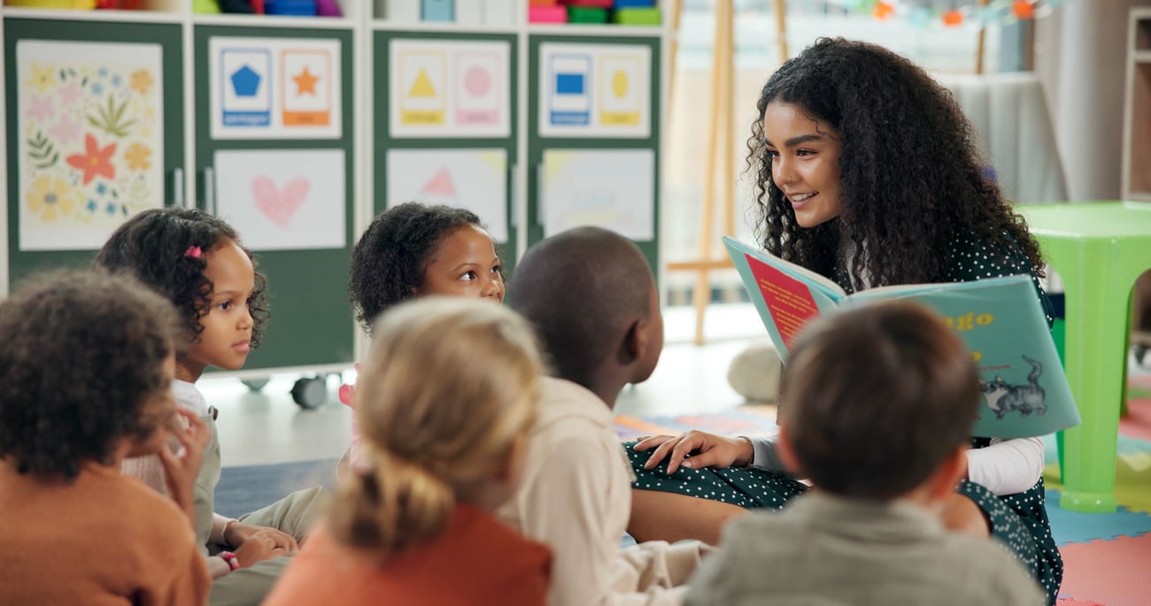 Educator Reading to Children