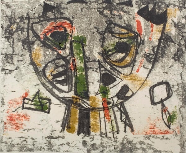 Catherine Yarrow (1904 - 1990), Face (Self Portrait 2), C. 1955. Colour monotype, 36 x 43 cm. Courtesy Austin/Desmond Fine Art Catherine Yarrow (1904 - 1990), Face (Self Portrait 2), C. 1955. Colour monotype, 36 x 43 cm. Courtesy Austin/Desmond Fine Art