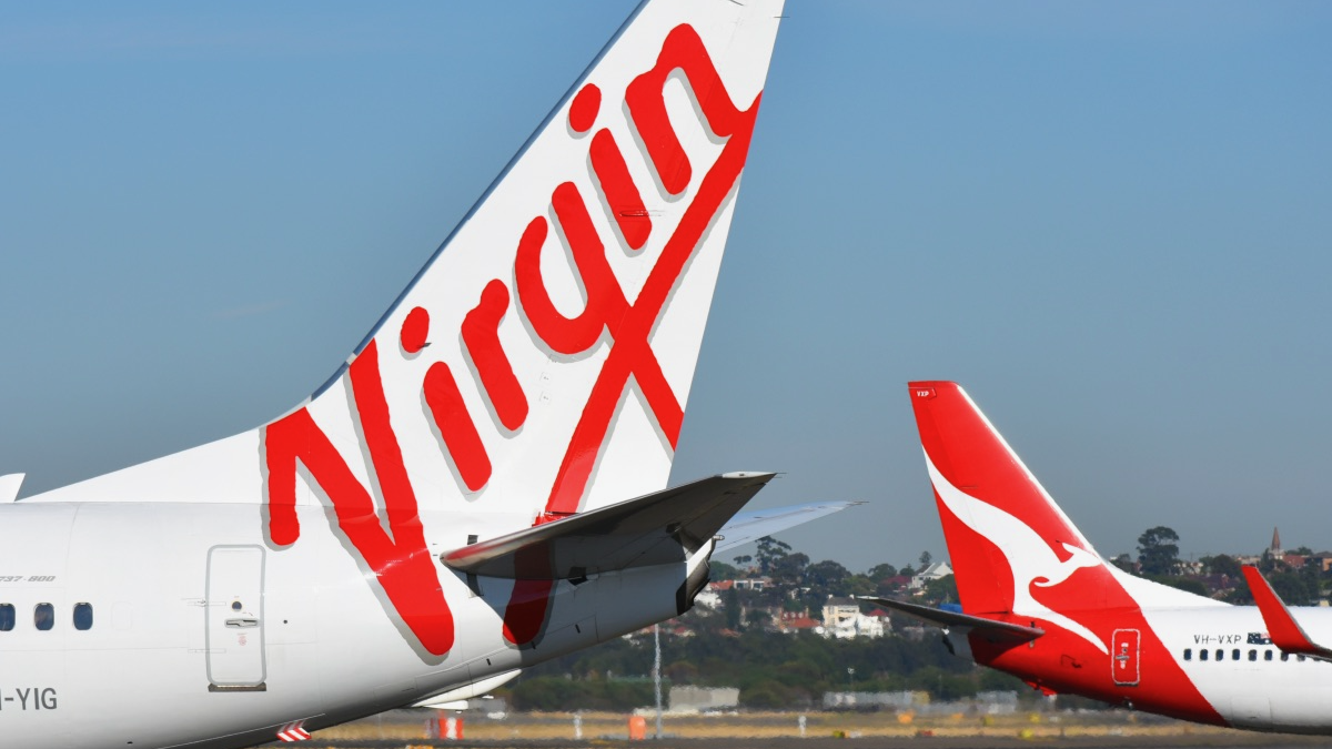 Virgin and Qantas planes