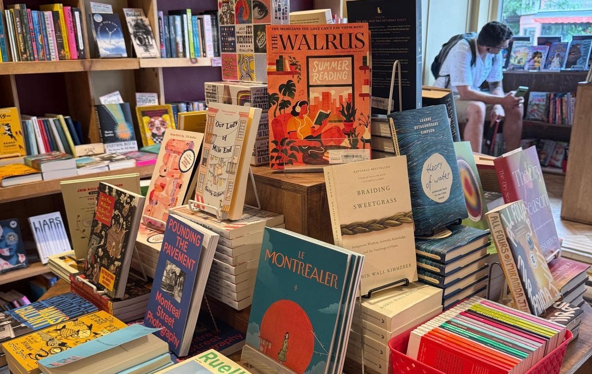 The Walrus Summer Reading issue displayed at Librairie Drawn & Quarterly in Montréal, Quebec. Photo from Tanya De Mello
