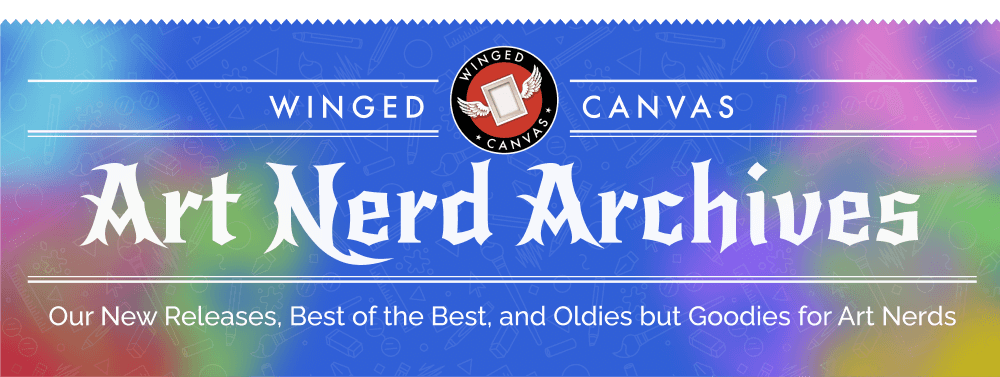 Newspaper style banner for Art Nerd Archives