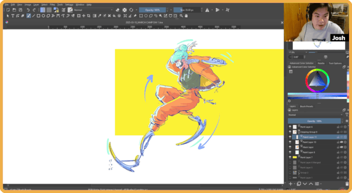 Character design projects: Parkour, duo, floral