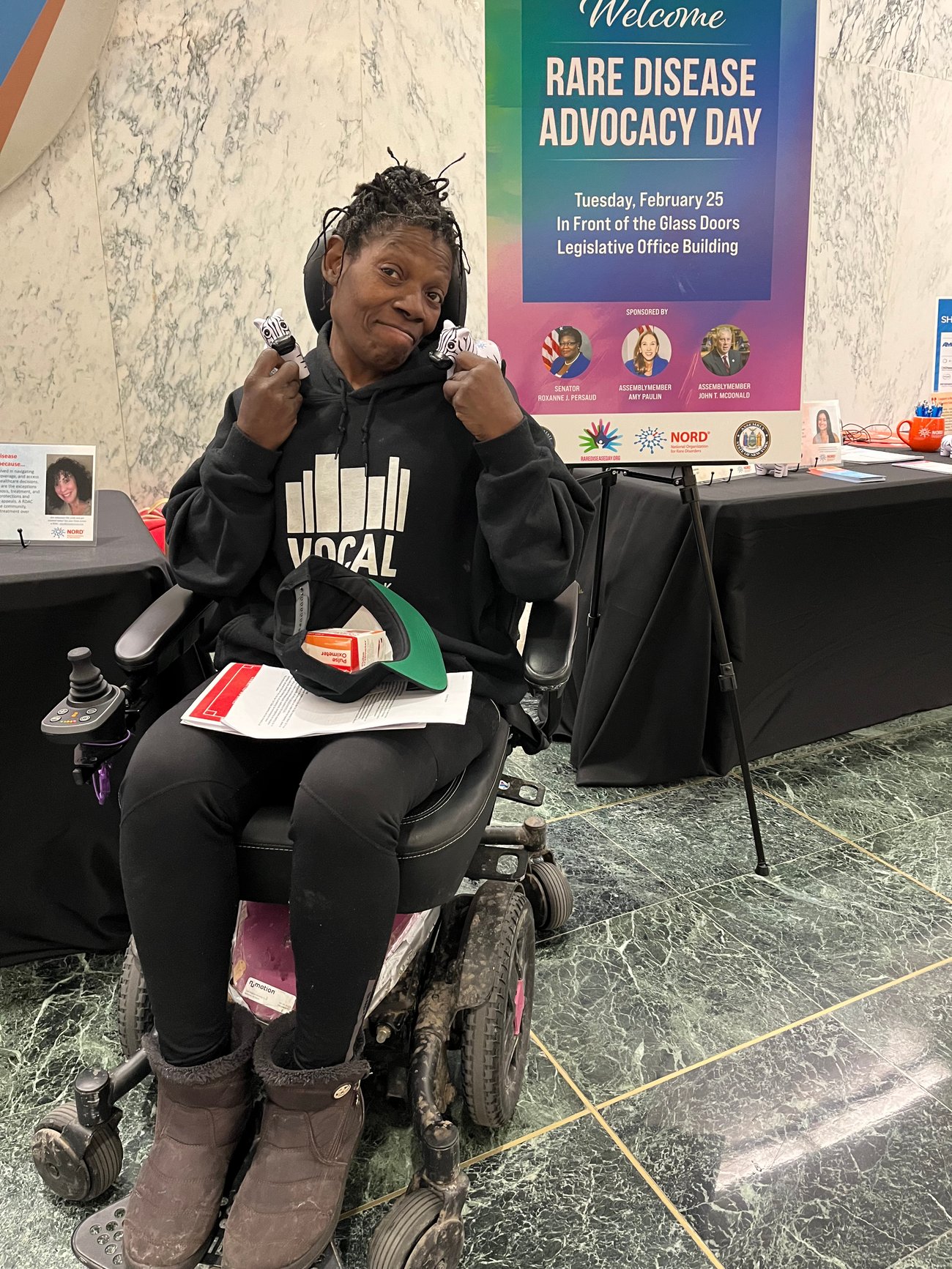 Rare disease advocate Orezont Ragans of VOCAL-NY and VOCALRochester joined our New York lobby day