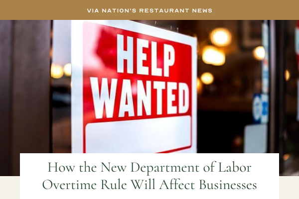 Via Nation's Restaurant News image: help wanted sign in window