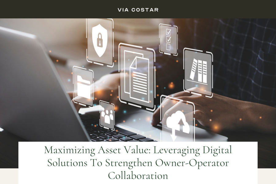Via CoStar image: Businessman using a computer to document management concept, online documentation database and digital file storage system/software, records keeping, database technology, file access, doc sharing