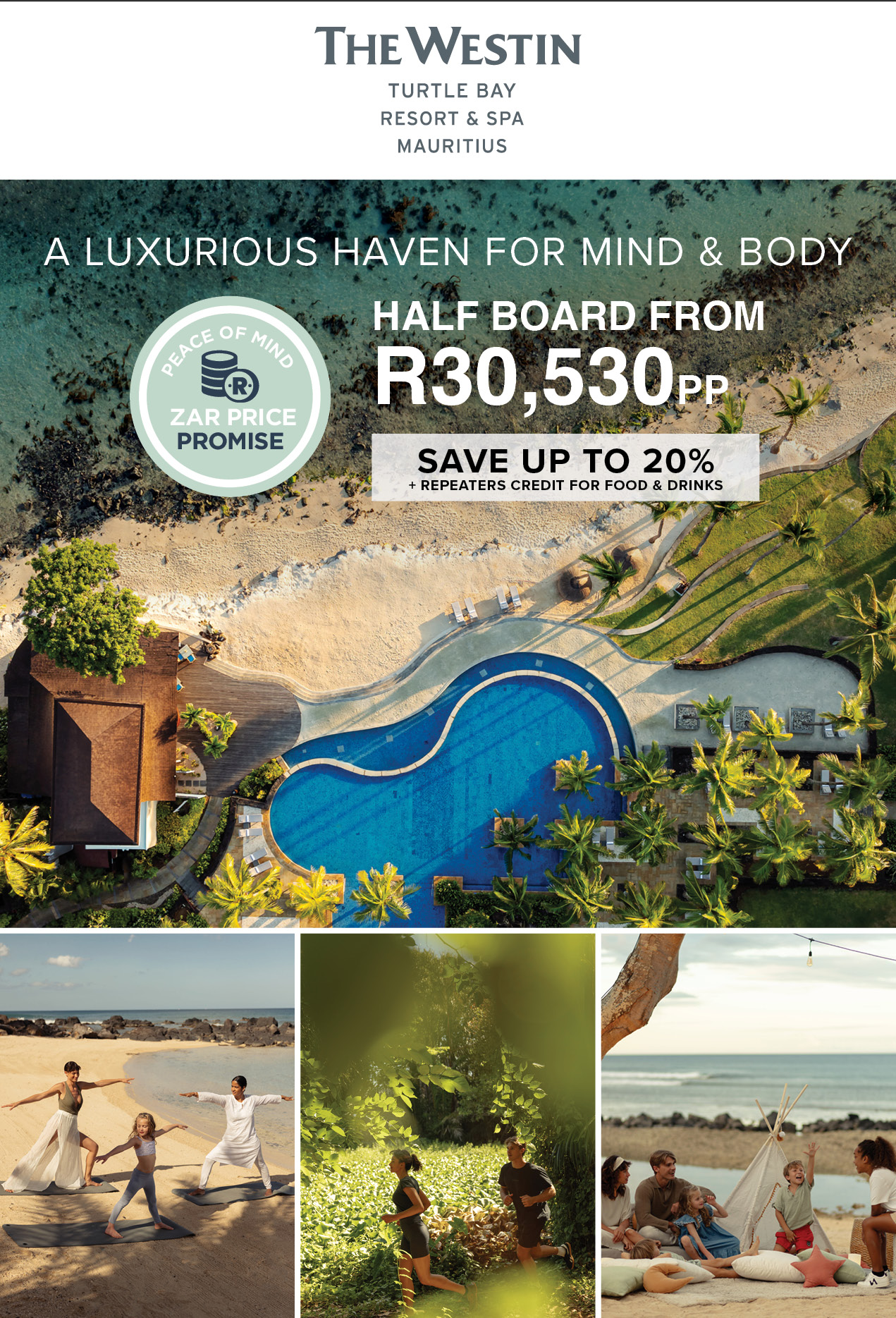 Westin Turtle Bay from R30,530pp